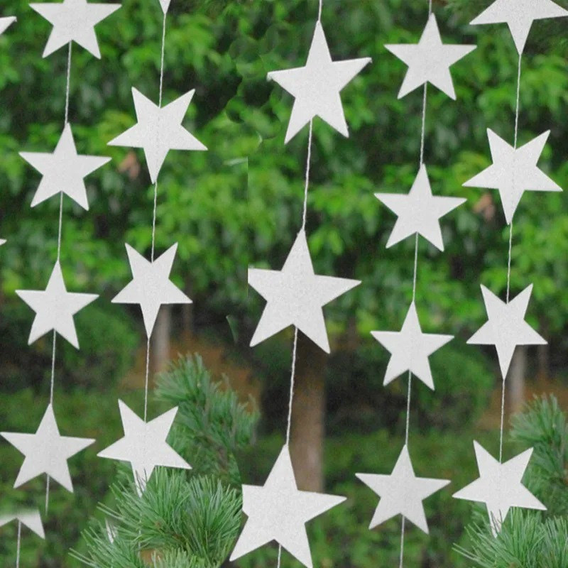 Olevovo вечерние украшения Мерцающая маленькая звезда Рождественский баннер пятиконечная звезда бумажный цветок свадебное украшение