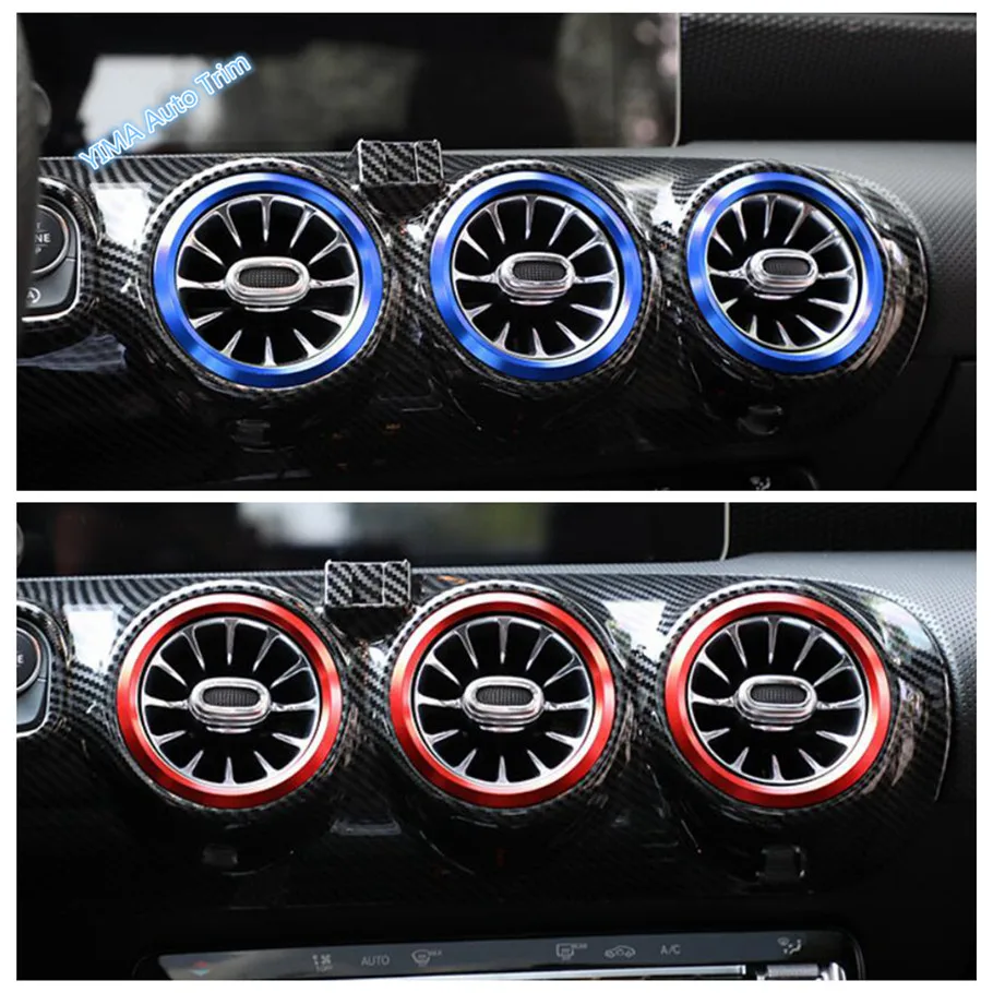 

Lapetus Car Dashboard Console Front AC Air Condition Outlet Vents Frame Cover Trim For Mercedes-Benz CLA 200 C118 W118 2020 2021