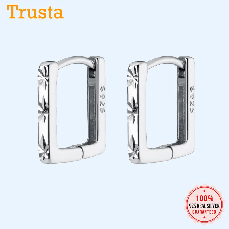 Trustdavis модные настоящие 100% 925 пробы серебряные милые квадратные маленькие