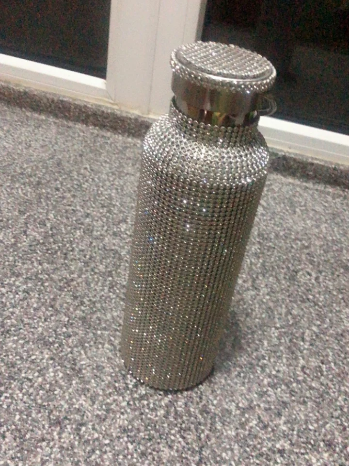 PANI Bottle Double Wall Insulated Stainless Steel Large Water Bottle with  Straw Diamond Motivational Water Bottle Bling Rhinestone Thermos Keeps  Liquids Hot or Cold Refillable Travel Water Jug 64 oz 