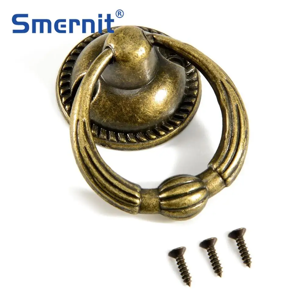 

2pcs Bronze Jewelry Box Handles Mini Drawer Cabinet Pulls Vintage Desk Door Knobs Door Ring Dressing Case Furniture Hardware