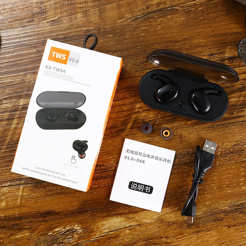 Bluetooth Earphone Wireless Air Earbuds Sport Handsfree Headset Stereo Sound Earbud with Portable Charging Box Music Earpieces