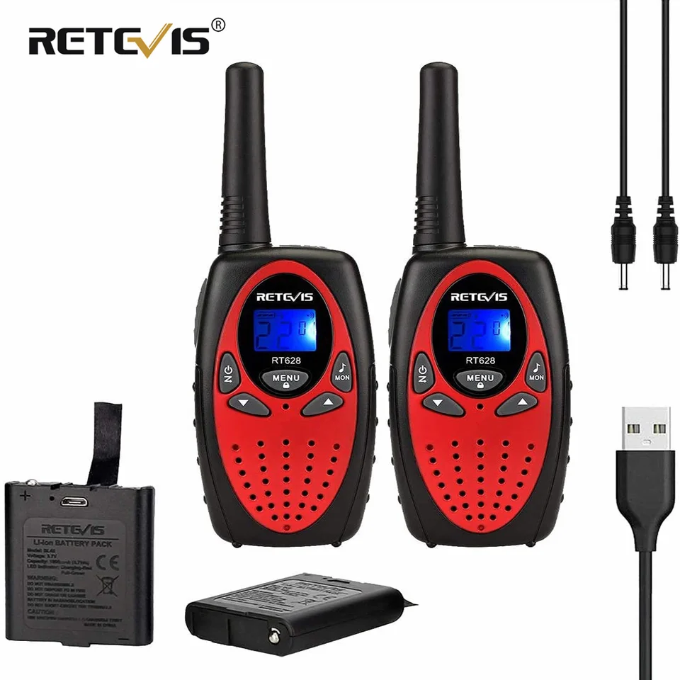 3 Pièces Talkie Walkie Rechargeable Enfants Adultes,Talkie-Walkie Longue  Portée avec , Walkie Talkie USB Type