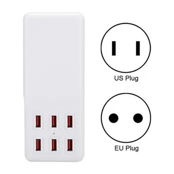 

60W DC5V3.5A Output 6-Port USB Desktop Charger with White Sleek Body for Home Environment Hot