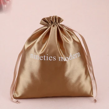 

Custom Logo Satin Package Bag Shoes Clothes HandBag Home storage Travel storage Drawstring Packaging Bag 50pcs/lot
