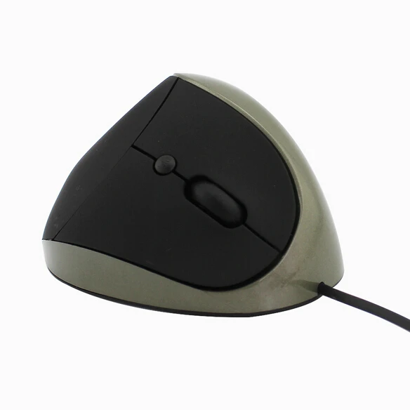 Grey Вертикальная мышь, эргономичная оптическая проводная мышь Mause 1600 dpi, 5 кнопок, компьютерная игровая мышь для ПК, ноутбука, геймера, Windows, Macbook, ноутбука - Цвет: Grey