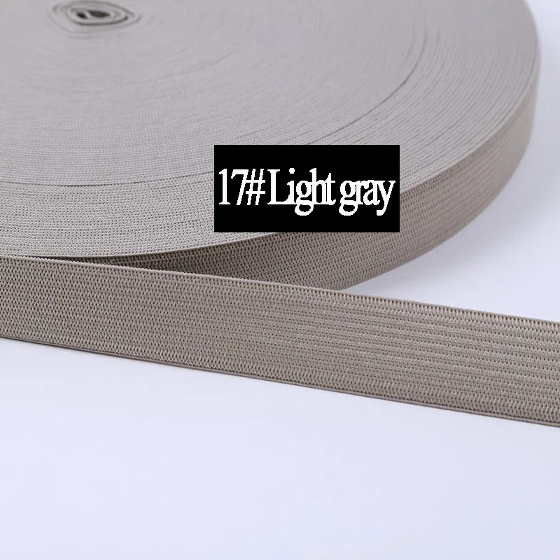 17 Light gray 40 м сплошной Цвет Дешевые Блестящий складной эластичный враг повязка из спандекса Детская повязка на голову для волос платье кружево отделка шитье 8/1" 20/25 мм - Цвет: 17 Light gray