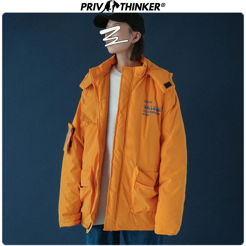 Privathinker, женский стиль сафари,, зимняя парка с капюшоном, пальто, Мужская теплая утолщенная куртка, Мужская Уличная одежда с карманами, верхняя одежда, парки