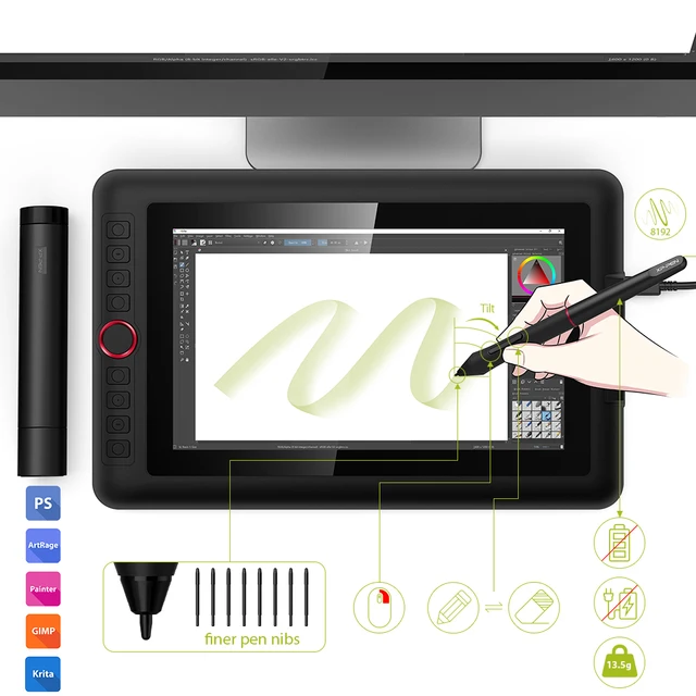 XP-Pen Artist 12 Pro 11.6 Inches Graphics Digital Drawing Tablet Monitor Display Animation Art 3D modeling online education 3