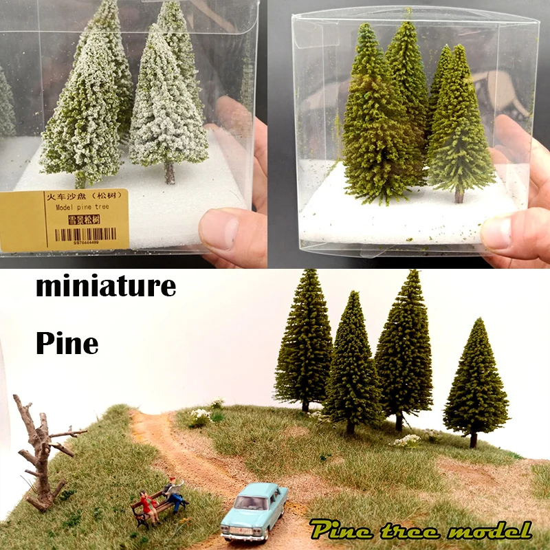 

miniature Simulated Pine Tree Model Autumn winter Sand Table Scene Consumables DIY handmade materials