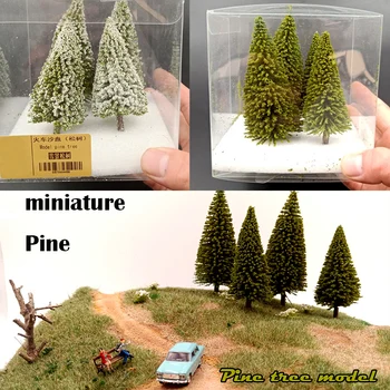 

miniature Simulated Pine Tree Model Autumn winter Sand Table Scene Consumables DIY handmade materials