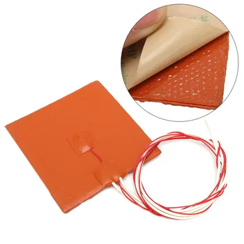 

Orange Heating Pad For 3D printer heat bed Warming Tool 12*12cm 1pc 12V Silicone rubber