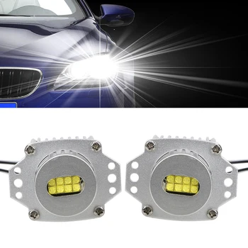 

LEEPER 2Pcs/set 80W Angel Eyes For BNW E90 3 Series 325i 328i 330i Car Accessories Car LED Headlight White Super Bright Lights