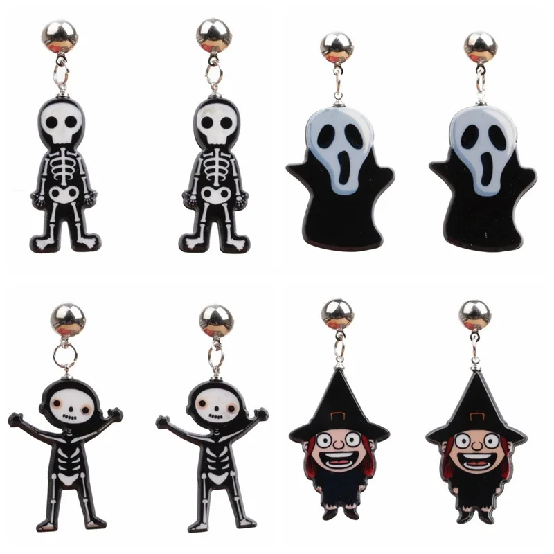 Calavera Сладкая серьга с черепом s празднует мексиканский день Хэллоуин акриловая