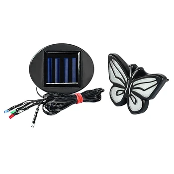 

LED Butterfly Lights Sets Of 4 Solar Powered-Automatically Turns on At Dusk & Off At Dawn-Space Solar Powered Lawn Light Outdoor
