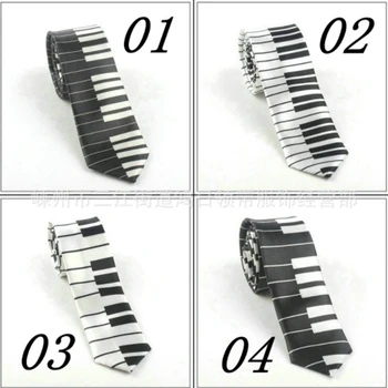 

Creative Design Unique Musical Tie Gift For Man With Piano Keyboard Wide Classical Music Thin Tie For Men Ties