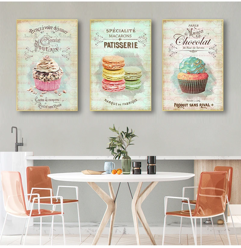 Wall Art Picture For Living Room Decor No Framed Nordic Decoration Home Posters Kitchen Restaurant Dessert Bread Canvas Painting