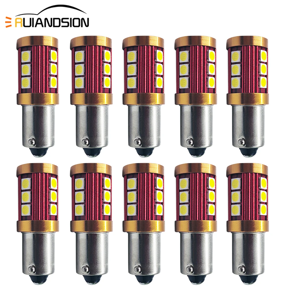 

10 pcs/lot 3030 12smd BA9S T4W No-polar car led bulb 10-30V auto Clearance Lamp turn backup tail light white yellow amber 600lm