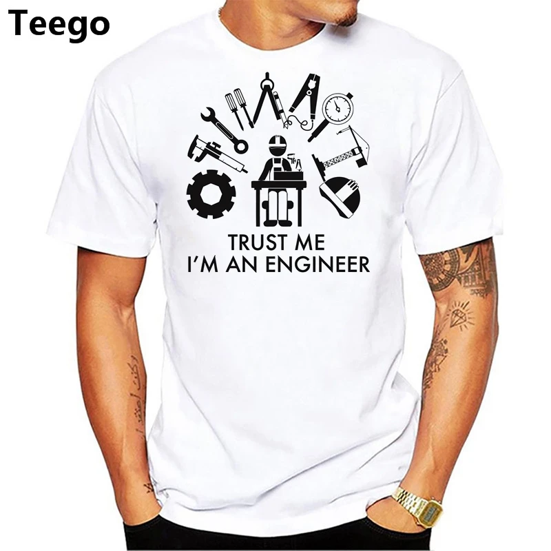 Футболки с круглым вырезом Trust Me I'm An Engineer для мужчин забавная футболка| |