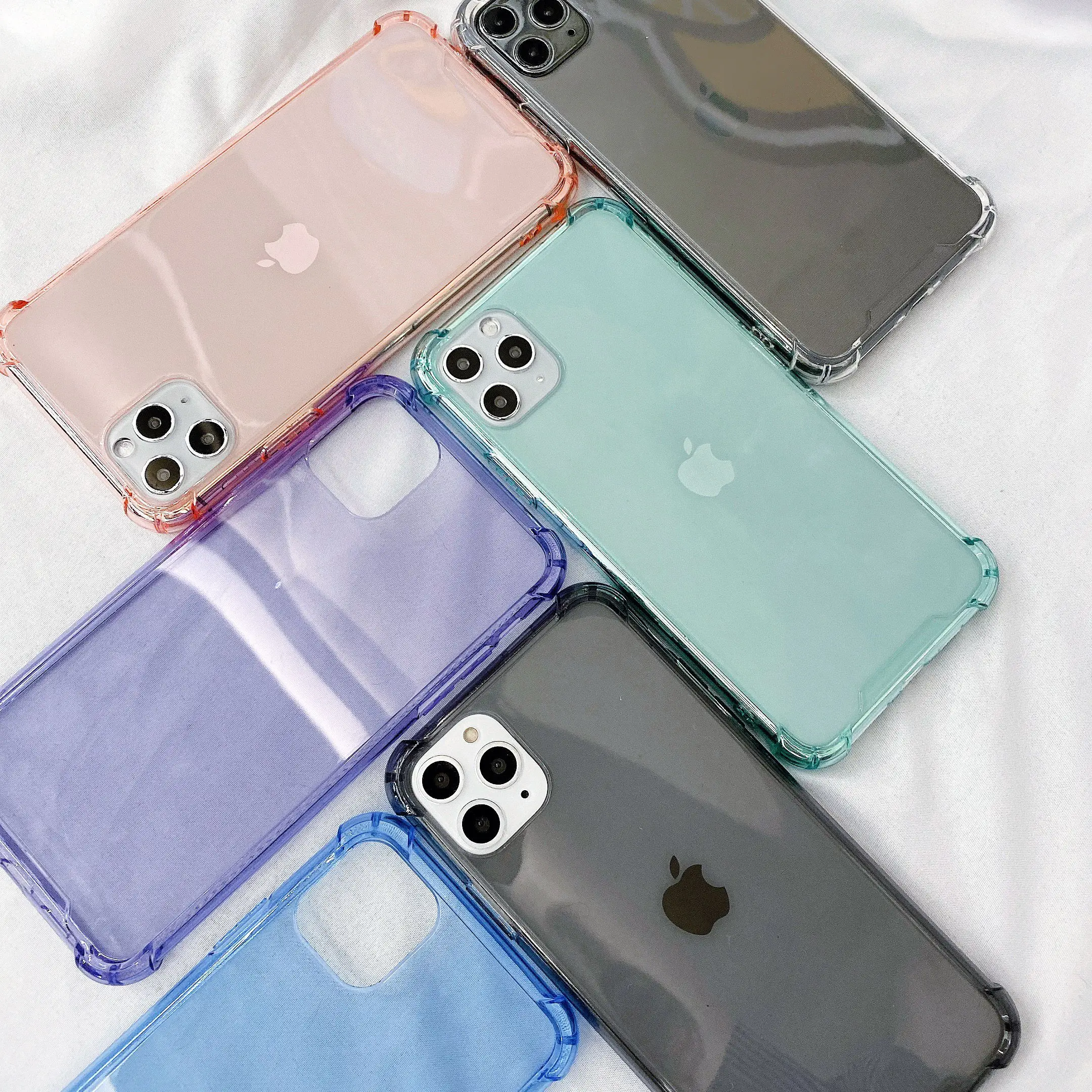 Shockproof Bumper Transparent Phone Case For iPhone 11 Pro Max X XS XR Xs 7 8 Plus Ultra Thin soft TPU Back Cover |