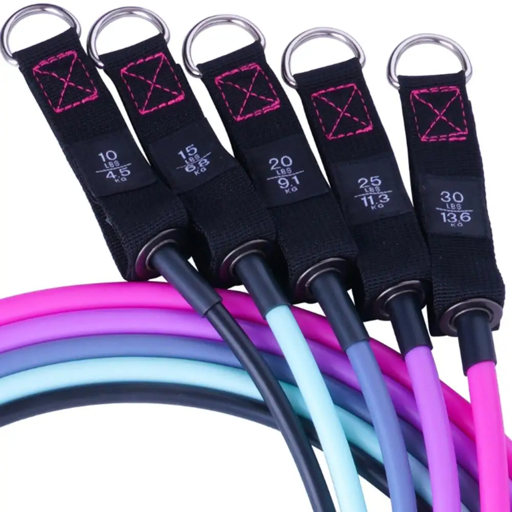 

11 Pcs Resistance Bands Set Yoga Pull Rope Elastic Resistance Bands With Door Anchor Handles Ankle Straps And Carry Bag Expander