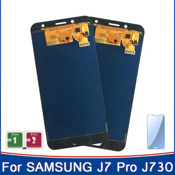 

2PCS 100% Tested Working TFT Display For Adjustable Brightness Samsung Galaxy J7 Pro 2017 LCD J730 J730F LCD Touch Screen Parts