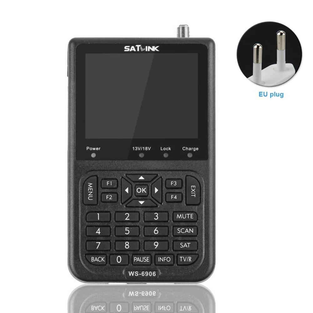 

Excellent Sensitivity Digital Portable TV Satellite Finder Meter USB LCD Rechargeable Tool HD Signal For Satlink WS 6906