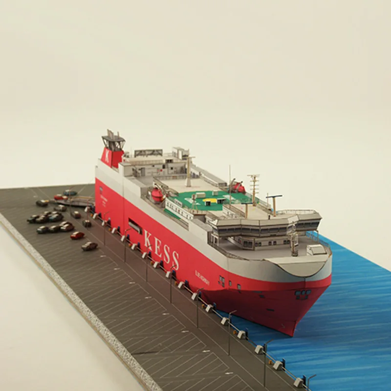 1:400 3D корабль бумажная модель Bahamian Elbe Highway Ro-Ro корабль модель литья под давлением DIY Ручная трехмерная бумага модель игрушки