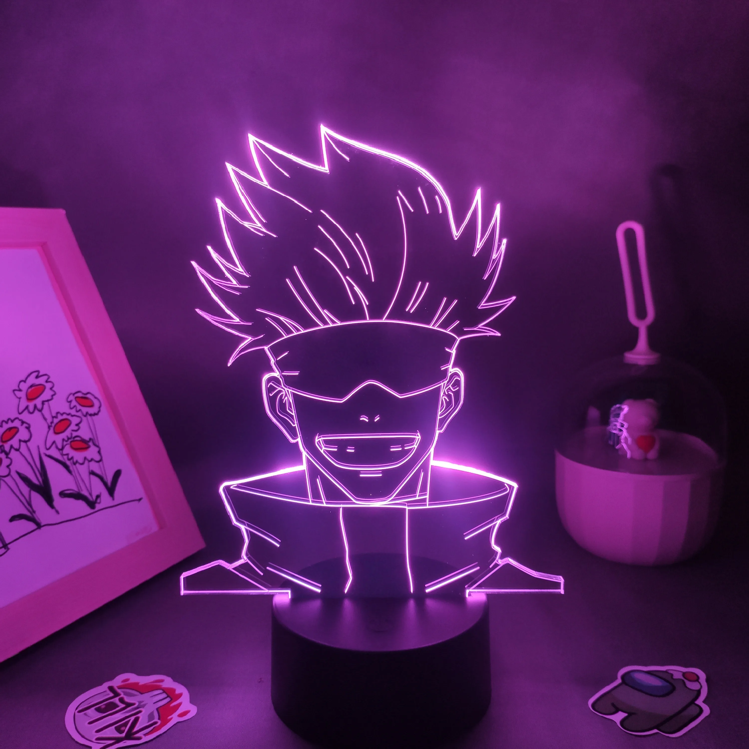 Anime Jujutsu Kaisen Figure Inumaki Toge 3D LED Lava Lamps RGB Night Lights Bedroom Table Decor Birthday Manga Gifts For Friends cat night light Night Lights