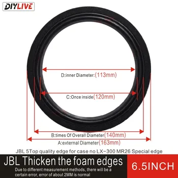 

DIYLIVE 6.5 inch fitting foam side side folding subwoofer side 6.5 inch JBL thickened foam edge (163mm)