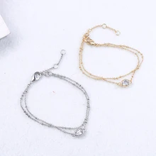 Романтический богемный Кристалл 2 стиля регулируемый браслет для женщин Назначение подарок ювелирные изделия аксессуары ручной работы