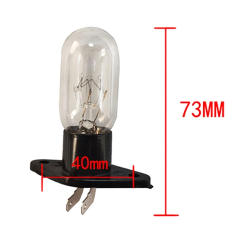 2A 240V 25W Microwave Oven Bulb Refrigerator Lighting Bulb Base Design with Holder Replacement Universal images - 6