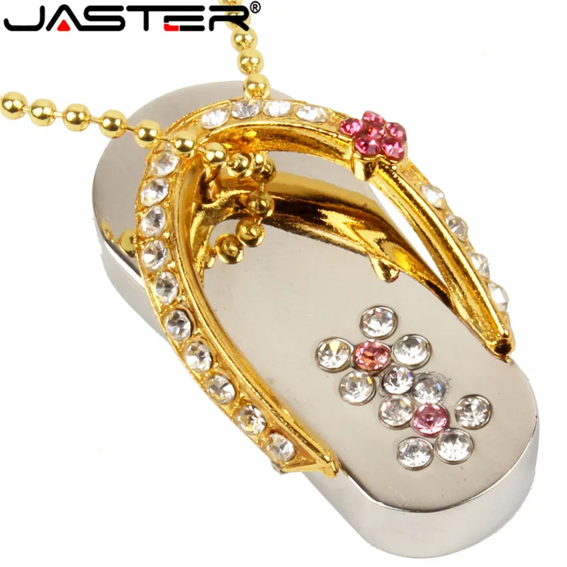 USB флеш накопитель JASTER Lovely Ювелирное Украшение туфелька с кристаллами
