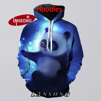 

3d print animal panda men hoodies harajuku funny sweashirts/pants jacket men short homme clothes men hip hop streetwears suit