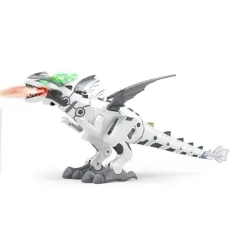 

Elektrische Dinosaurussen Speelgoed Voor Kinderen Grote Wandelschoenen Spray Dinosaurus Robot Met Licht Geluid Mechanische Ptero