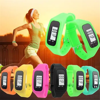 

Long-life battery Multifunction 6 Colors Digital LCD Pedometer Run Step Calorie Walking Distance Counter High Quality Watch