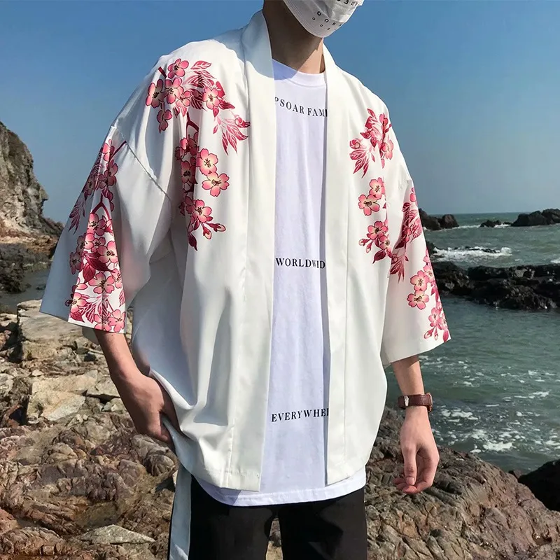 

Summer Printed Chiffon Sunscreen Cardigan Outerwear Blouse Unisex Clothing