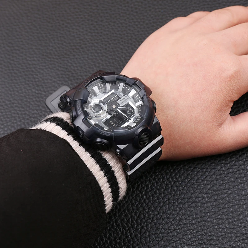 Guarda accessori 16 millimetri cinturino in resina per Casio G SHOCK GA 700  710 735 trasparente della vigilanza degli uomini della cinghia \u0026 Ms sport  della cassa per orologi|Watchbands| - AliExpress