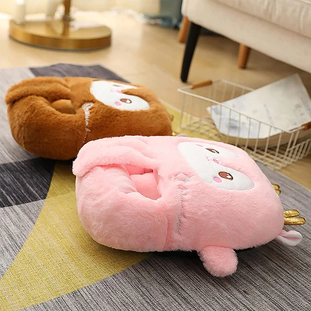 Téli Fűtött Lábmelegítő Mosható, Hangulatos Plüss Fűtőpad Meleg Csizmák Aranyos Jávorszarvas Papucs - Image 4