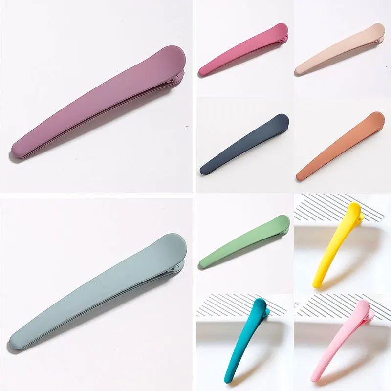 Women Cute Hair Clip Resin Hairpins Matte Solid Color Fashion Hair Pins Barrettes Women Make Up Washing Tool Hair Accessories