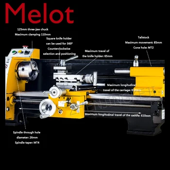 

CTC280 Industrial Grade Lathe Household Lathe Small Lathe Machining Center Small Machine Tool Metal Lathe