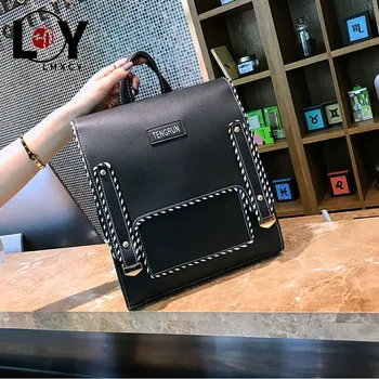 

Rivet Pu Leather Clamshell Shoulder Bag Backpacks For Women Fashion Rectangle Travel Backpack High Quality Waterproof Backpacks