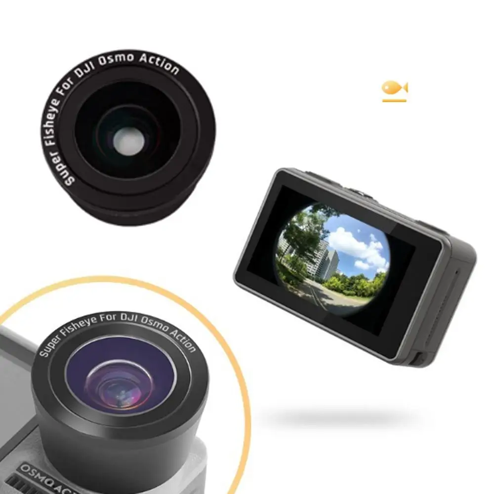 180 степени камеры «рыбий глаз» объектив для Dji Osmo Action HD 4K Оптическое стекло Osmo действие Рыбий глаз объектив аксессуары
