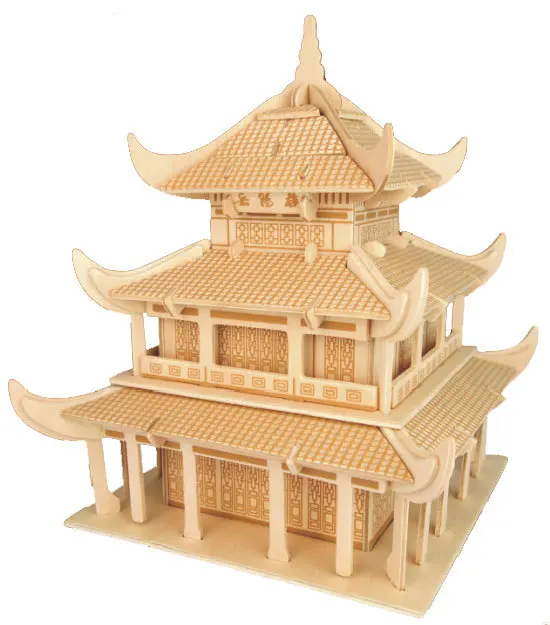 

Yueyang Tower Wood 3D Educational Model Static Display Architecture Model Hot Sales Handmade DIY Assembly Jigsaw Puzzle