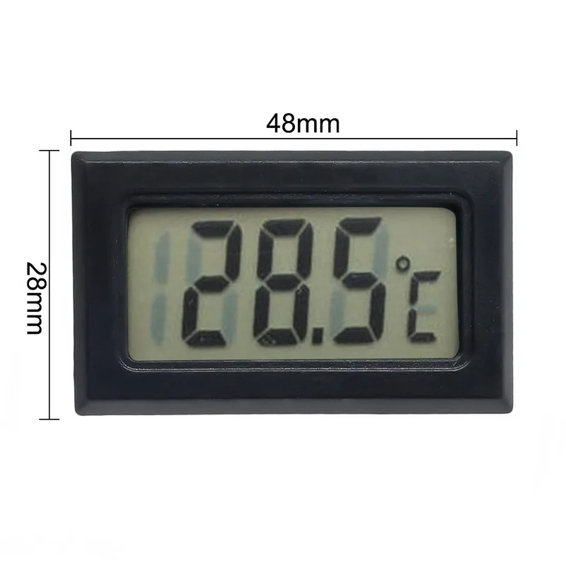 Лидер продаж 1 шт. 5 м практичный мини термометр бытовой измеритель температуры цифровой ЖК-дисплей - Цвет: black without line
