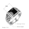 Kinel Luxury Punk Rock Black Enamel Men Ring Tibetan Silver Engagement Rings For Men Vintage Wedding Jewelry ► Photo 2/6