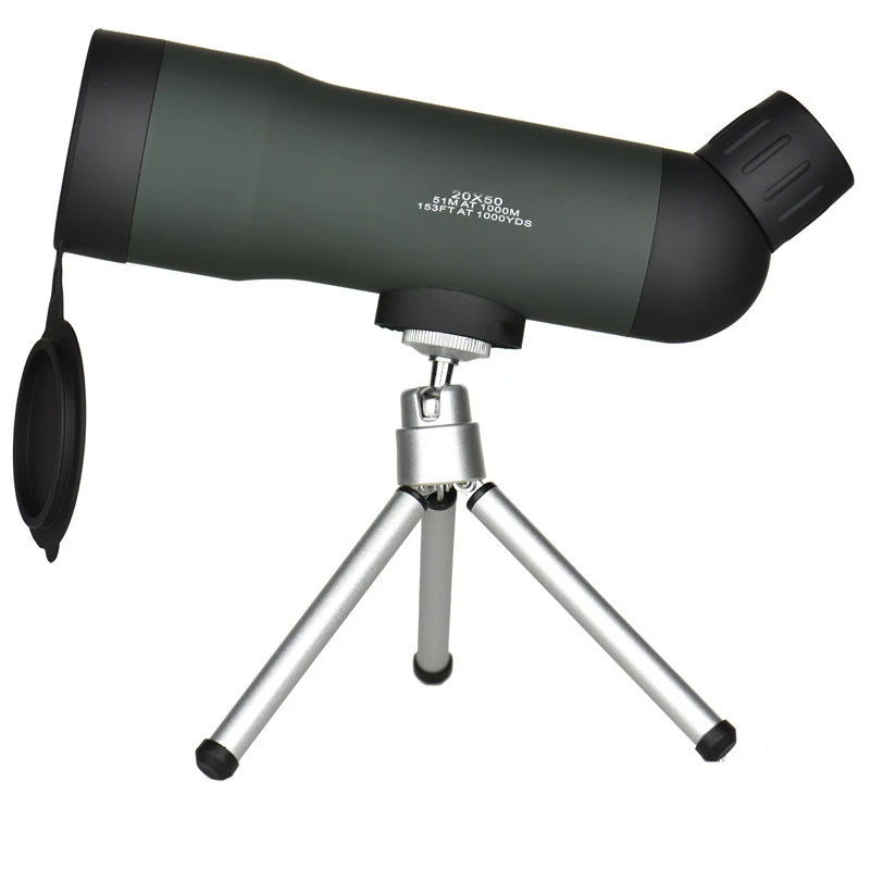 BAK7 20X50 Angled Zoom Monocular Spotting Scope Waterproof Telescope w Tripod 