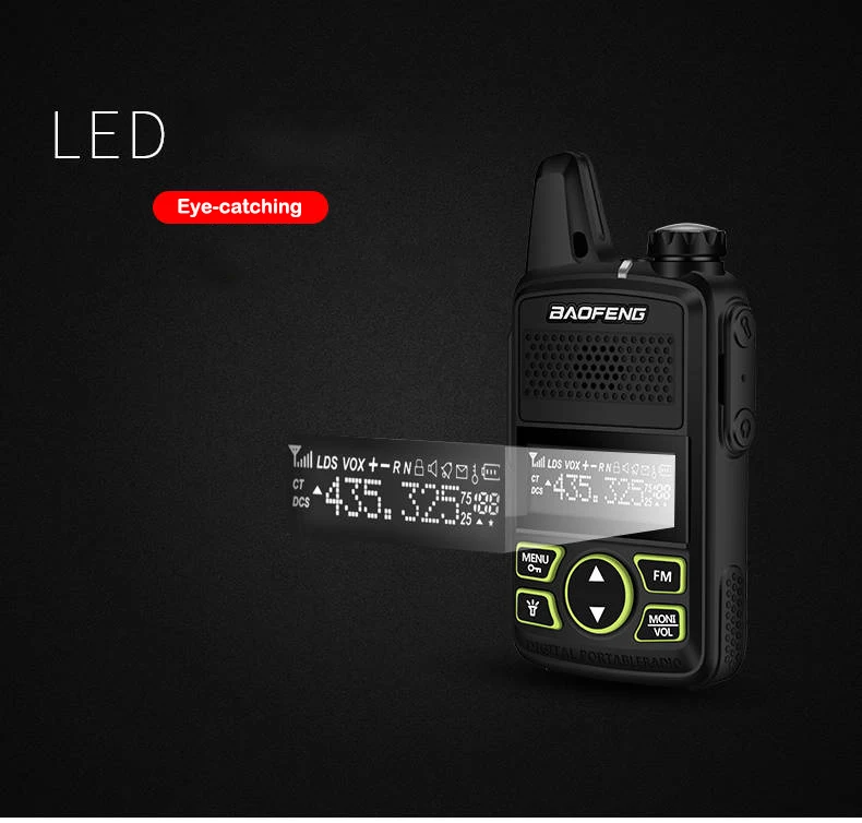 2 шт.) Baofeng BF-T1 мини-рация UHF портативный двухстороннее радио FM функция Ham Радио Baofeng T1 USB HF трансивер
