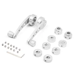 Premium Aluminum Alloy Car Window Crank Handle Replacement Accessory (Silver)