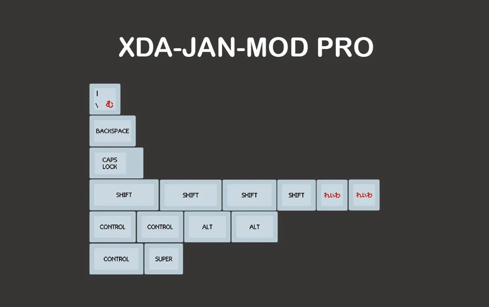 XDA JanP Mod Prox1 Kprepical японский пиксельный корень Япония Черный Красный шрифт язык xda профиль краситель Sub Keycap PBT для gh60 xd60 xd84 tada68 87 104 - Цвет: XDA JanP Mod Prox1